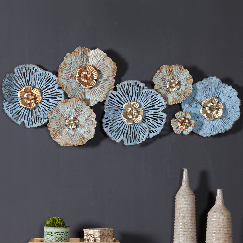 Mistana™ Distressed Flower Metal Wall Décor & Reviews Wayfair